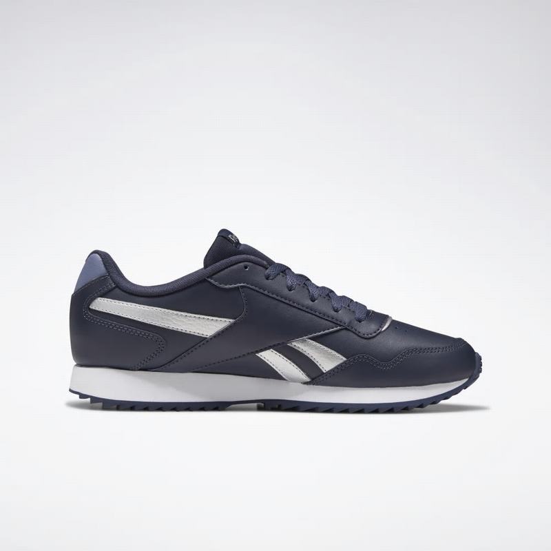 Reebok Royal Glide Ripple Tenisky Panske - Námornícka Modrá/Strieborne/Biele UK1003MB